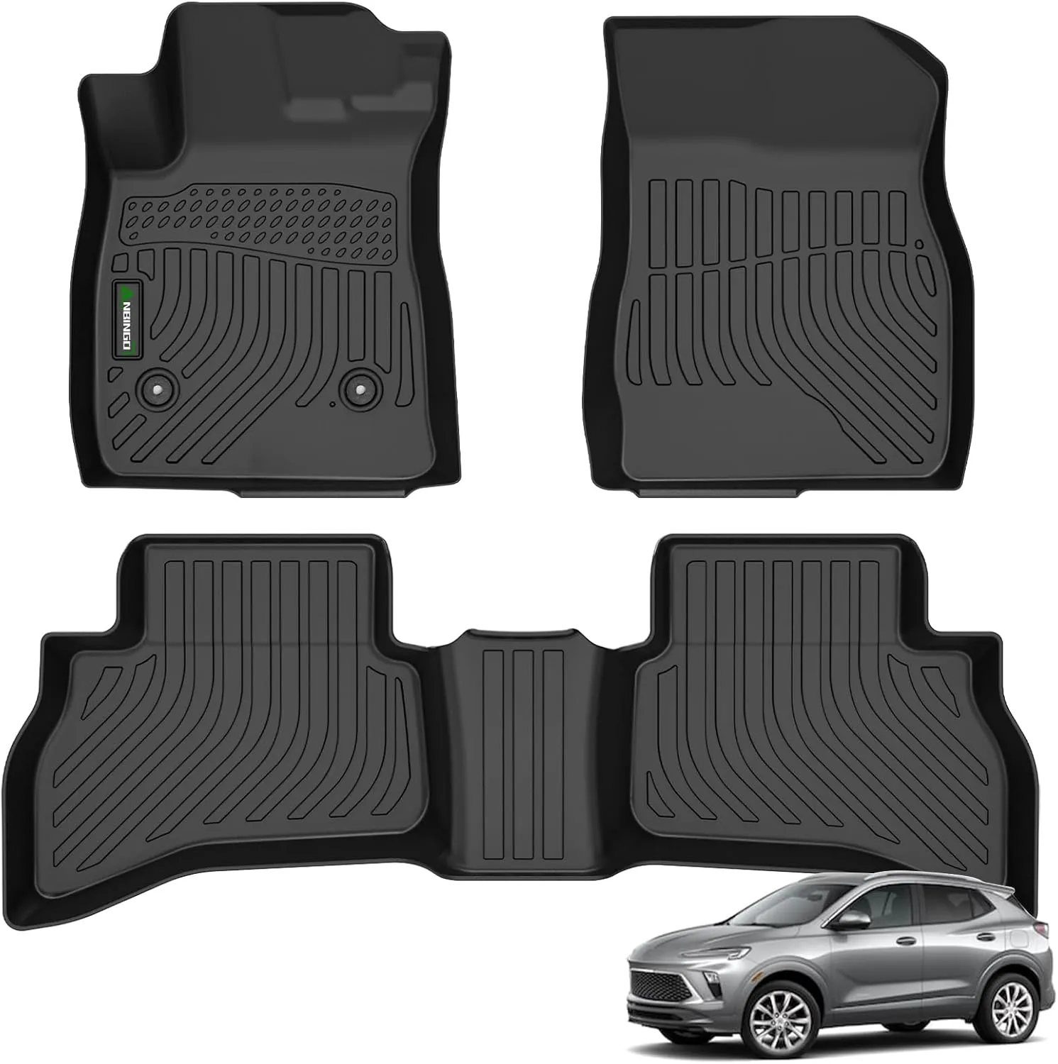 ANBINGO® Floor Mats Custom for Buick Encore GX AWD (Only), 2020-2025 Preferred | Select | Essence, 2024-2025 Sport Touring | Avenir, Automotive Front & Rear Row Floor Liners, Black