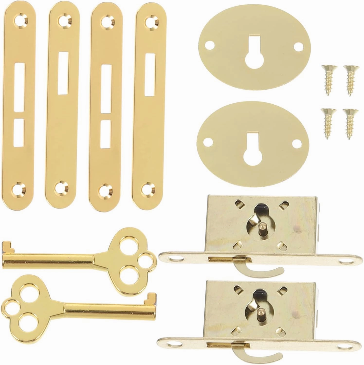 Angoily 6 Sets Zinc Alloy Small Lock for Jewelry Box Vintage Style Cabinet Locks Key Set