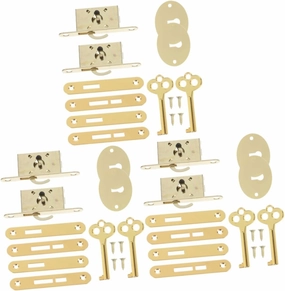 Angoily 6 Sets Zinc Alloy Small Lock for Jewelry Box Vintage Style Cabinet Locks Key Set