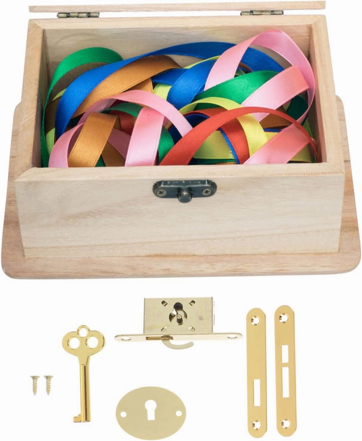Angoily 6 Sets Zinc Alloy Small Lock for Jewelry Box Vintage Style Cabinet Locks Key Set