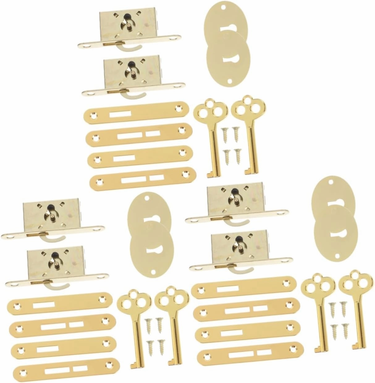 Angoily 6 Sets Zinc Alloy Small Lock for Jewelry Box Vintage Style Cabinet Locks Key Set