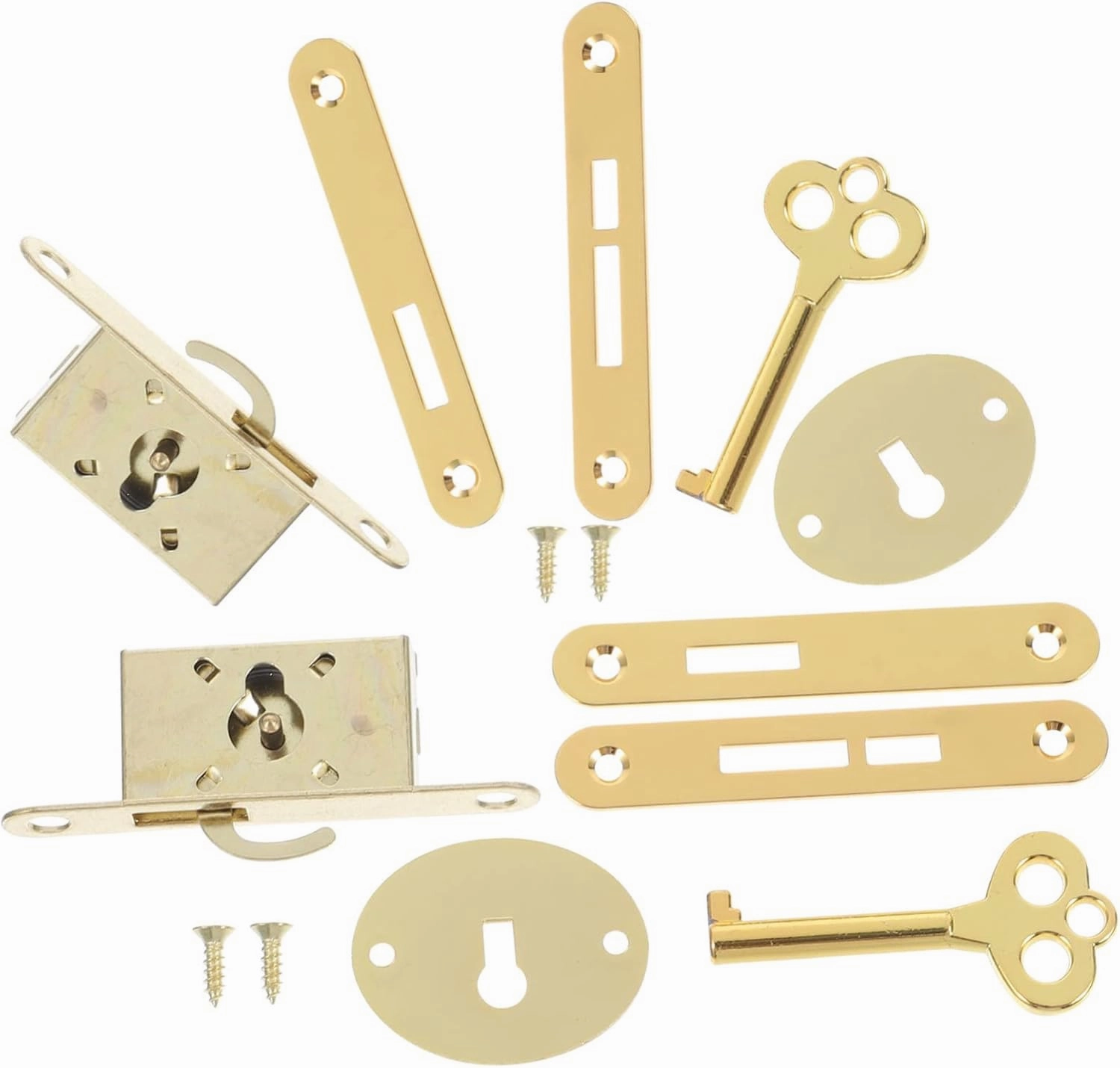 Angoily 6 Sets Zinc Alloy Small Lock for Jewelry Box Vintage Style Cabinet Locks Key Set