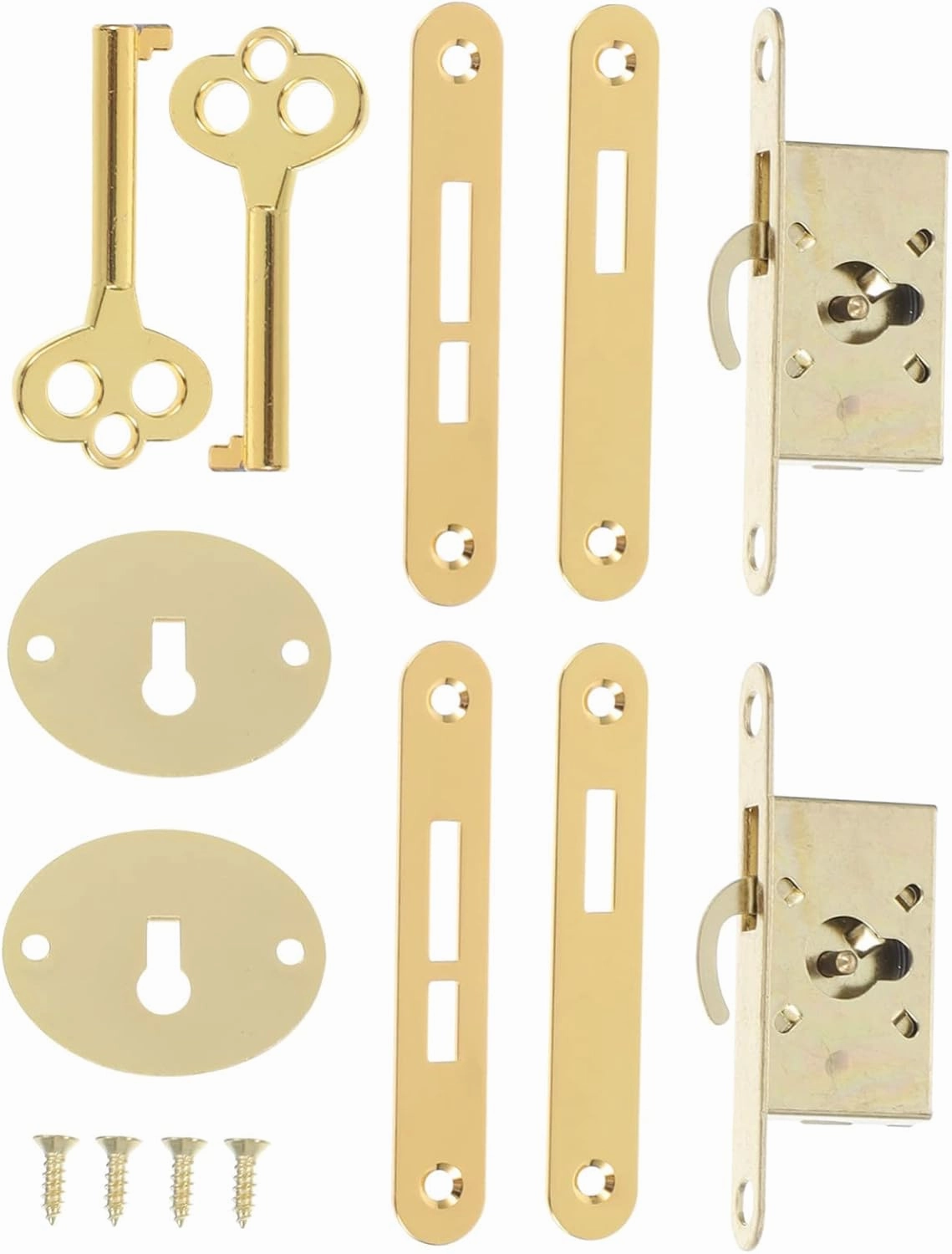Angoily 6 Sets Zinc Alloy Small Lock for Jewelry Box Vintage Style Cabinet Locks Key Set