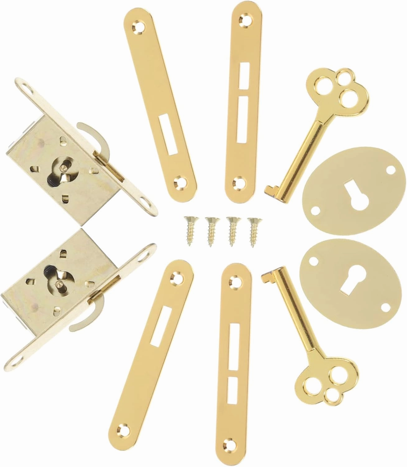 Angoily 6 Sets Zinc Alloy Small Lock for Jewelry Box Vintage Style Cabinet Locks Key Set