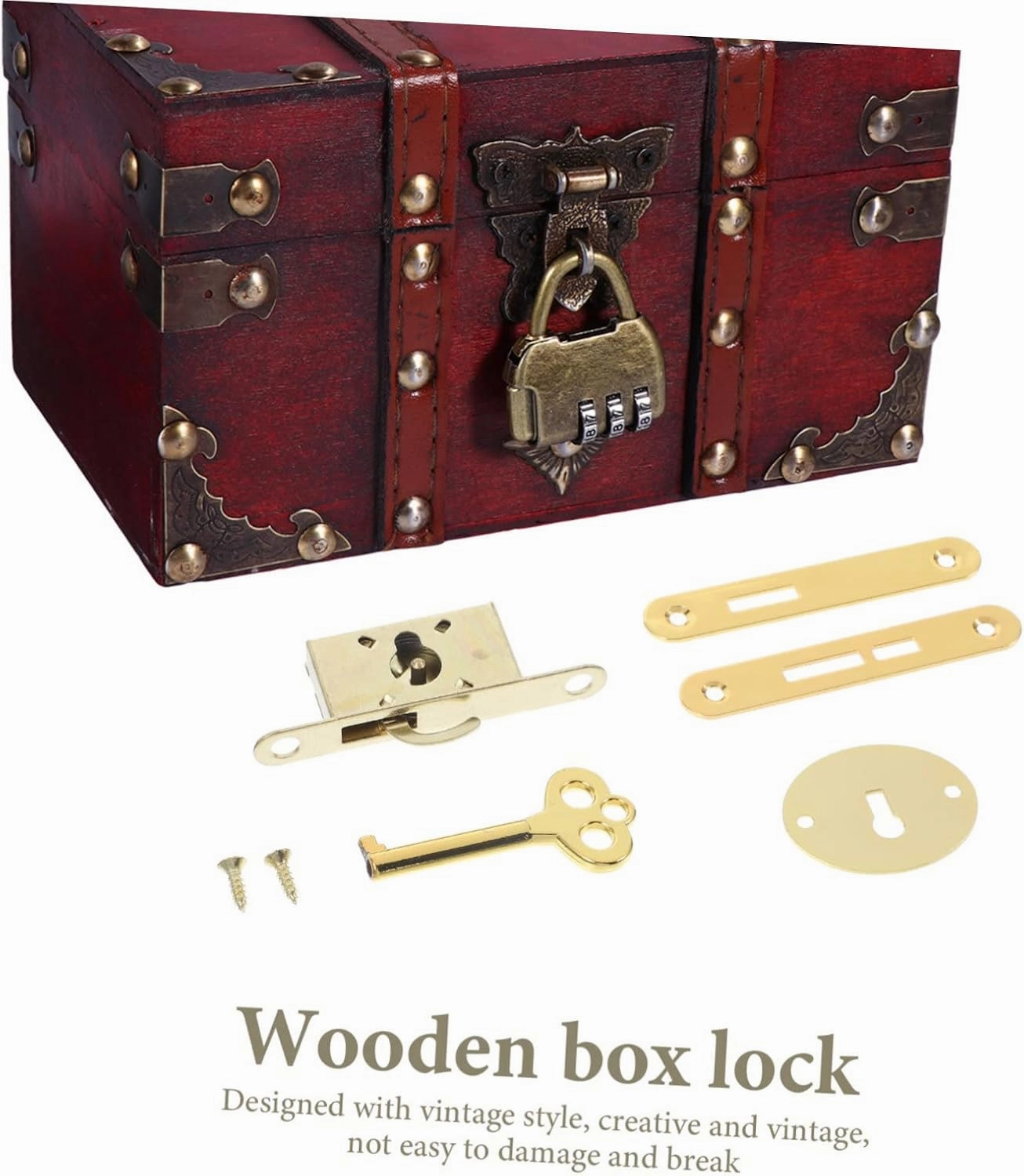 Angoily 6 Sets Zinc Alloy Small Lock for Jewelry Box Vintage Style Cabinet Locks Key Set