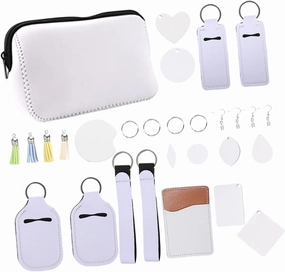 Angoily DIY Handbag Making Kit 1 Set of Handmade Keychains Earring Cup Pad Pendant Heat Transfer Supplies for DIY Crafts
