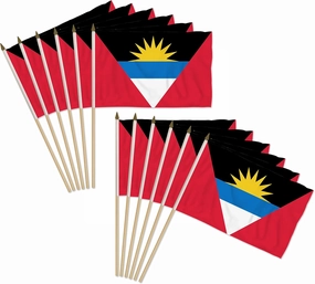 Antigua & Barbuda 12x18in Stick Flag - 1 dozen pack