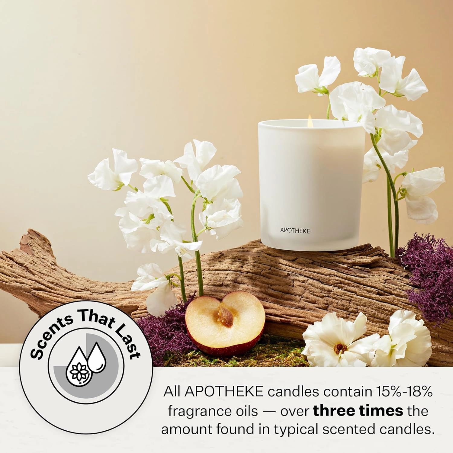 Apotheke 3-Wick Candles (Sea Salt Grapefruit, 3-Wick)