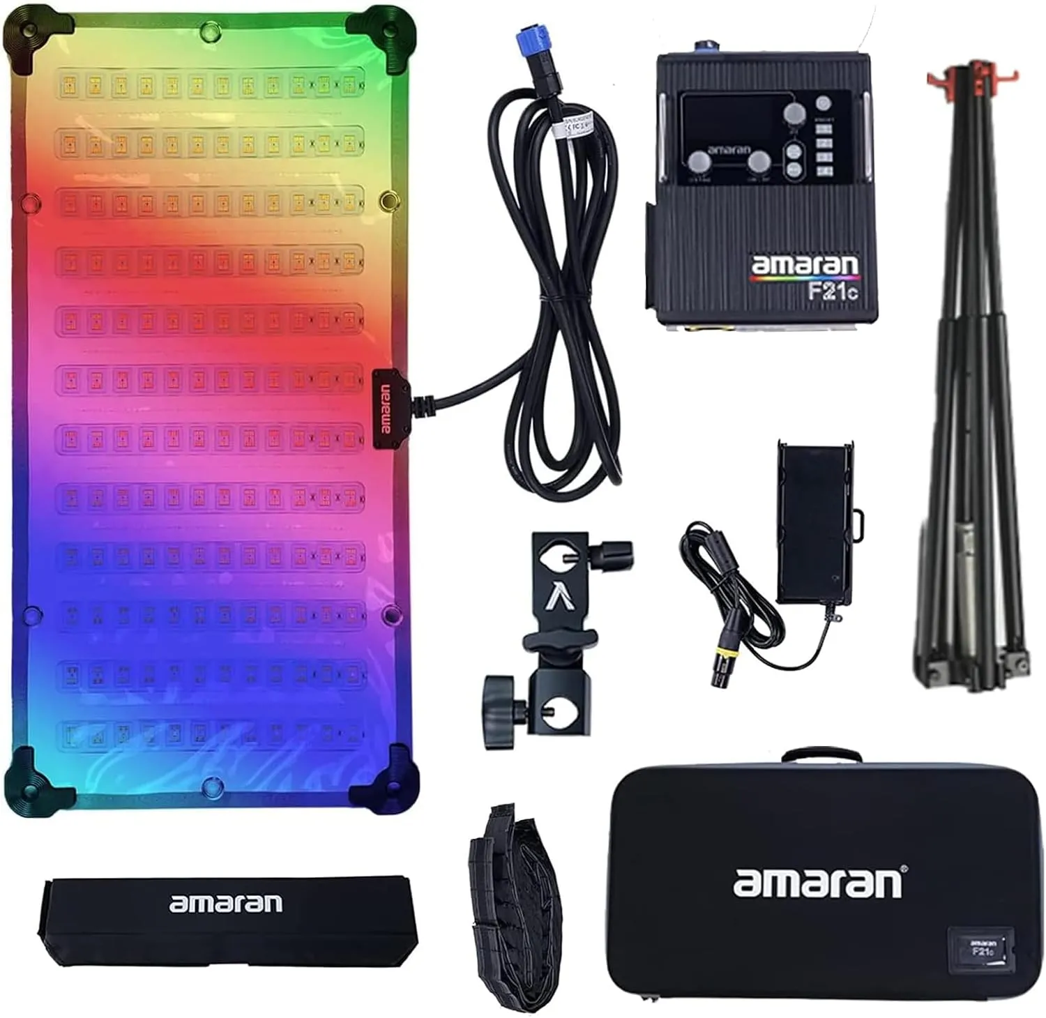 Aputure Amaran F21C RGBWW Flexible Led Video Light 2500K~7500K,100W,15 Lighting FX with Honeycomb Grid Soft Box,Support App Control