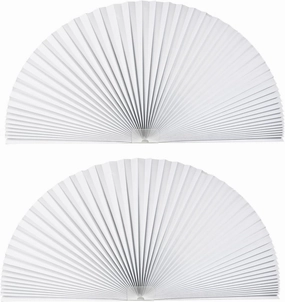 Arch Window Light Filtering Pleated Shade Blinds for semi-Circle Arch Window, 2 PCS 60%-70% Shade, Easy to Cut and Install, 72” x 36”, White