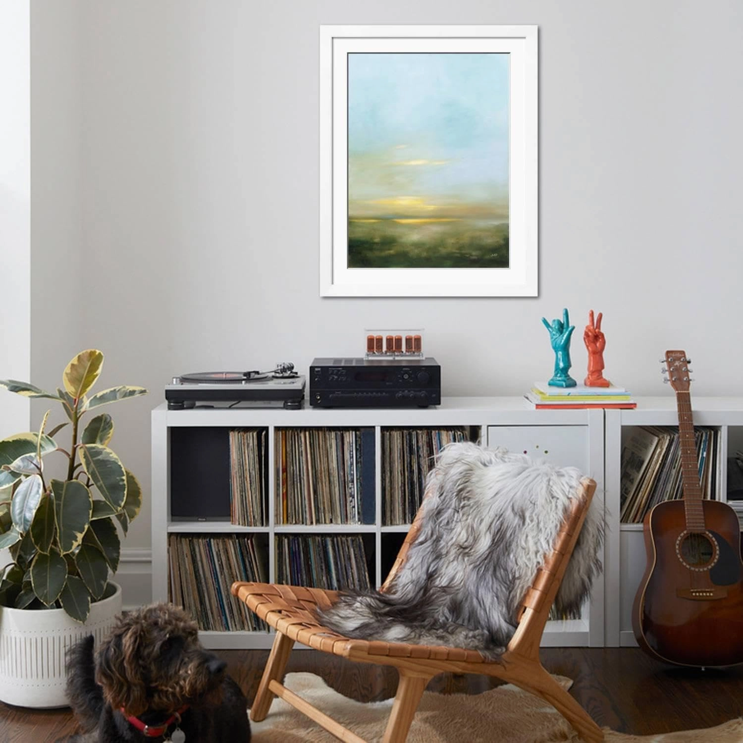 ART.COM Wall Art Print Eventide Bright on White Frame by Julia Purinton, 32" x 40"
