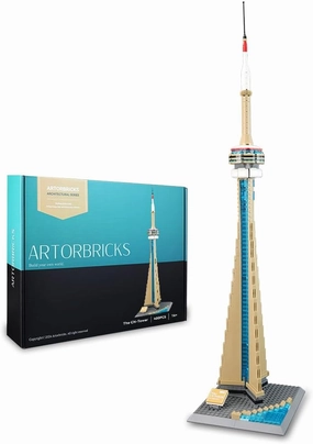 ArtorBricks CN Tower Model Building Kit – 400-Piece Premium Architectural Set, Compatible with Major Brands, Detailed Landmark Replica for Collectors & Hobbyists (28” Tall, 6.9” Base)