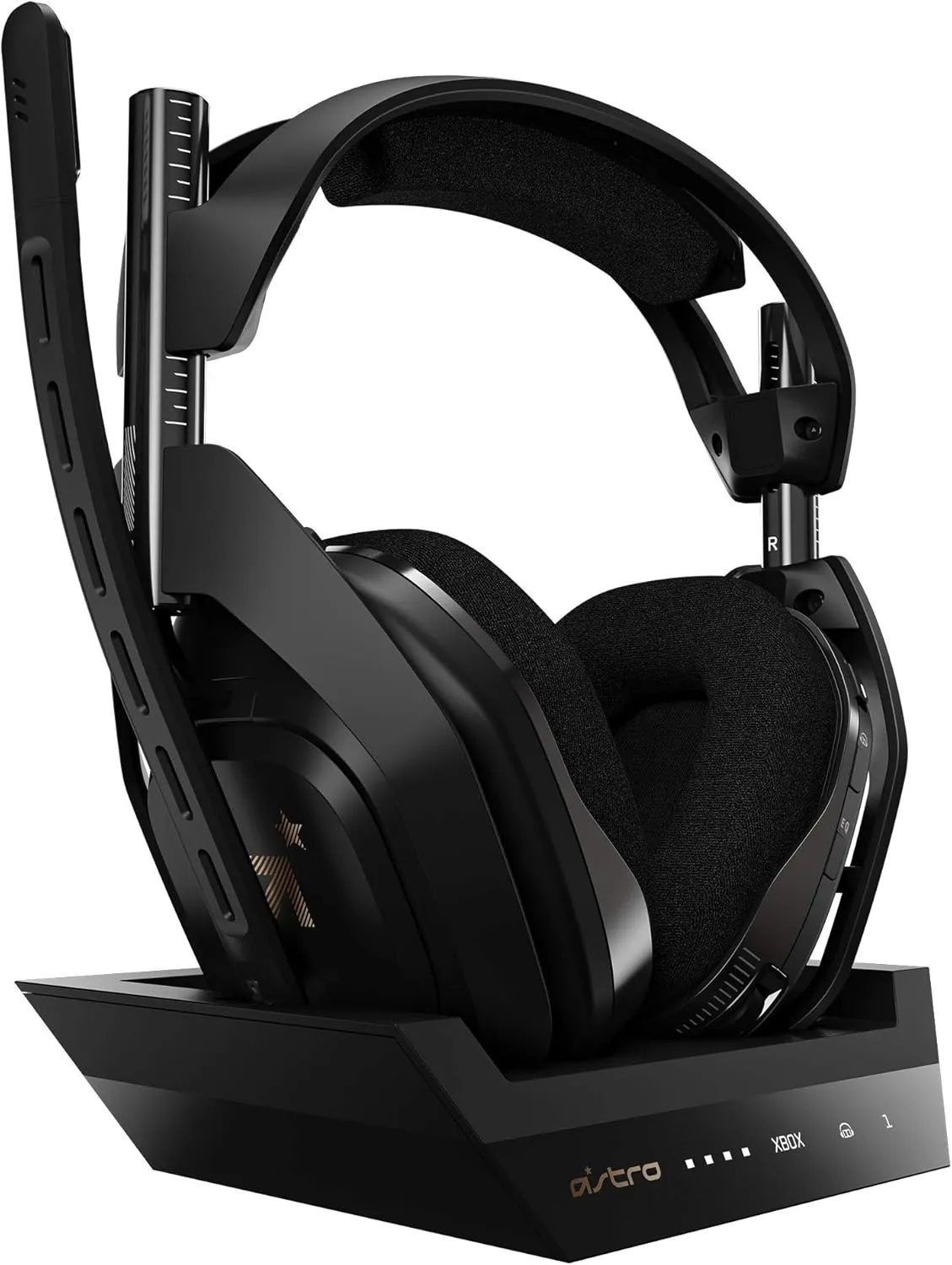 ASTRO Gaming A50 Wireless   Base Station for Xbox One & PC - Black/Gold (Renewed)