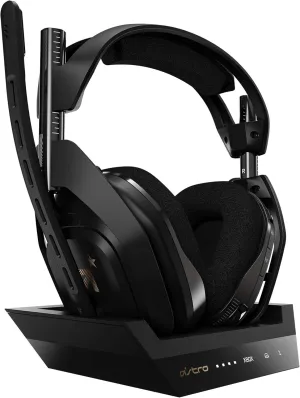 ASTRO Gaming A50 Wireless   Base Station for Xbox One & PC - Black/Gold (Renewed)