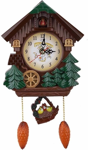 AUNMAS Cuckoo Clock with Sound, Traditional Chalet Style Wooden Quartz Movement, Wall Mount & Tabletop Display for Home Office Decor, Unique Musical Gift for Christmas Housewarming