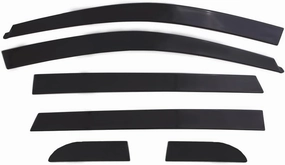 Auto Ventshade [AVS] Low Profile Rain Guards for 2008 - 2011 Subaru Impreza Hatchback (Includes WRX & STI)/Outback Sport Hatchback, 6 pcs. | Window Vent Visors - Dark Smoke | 896005