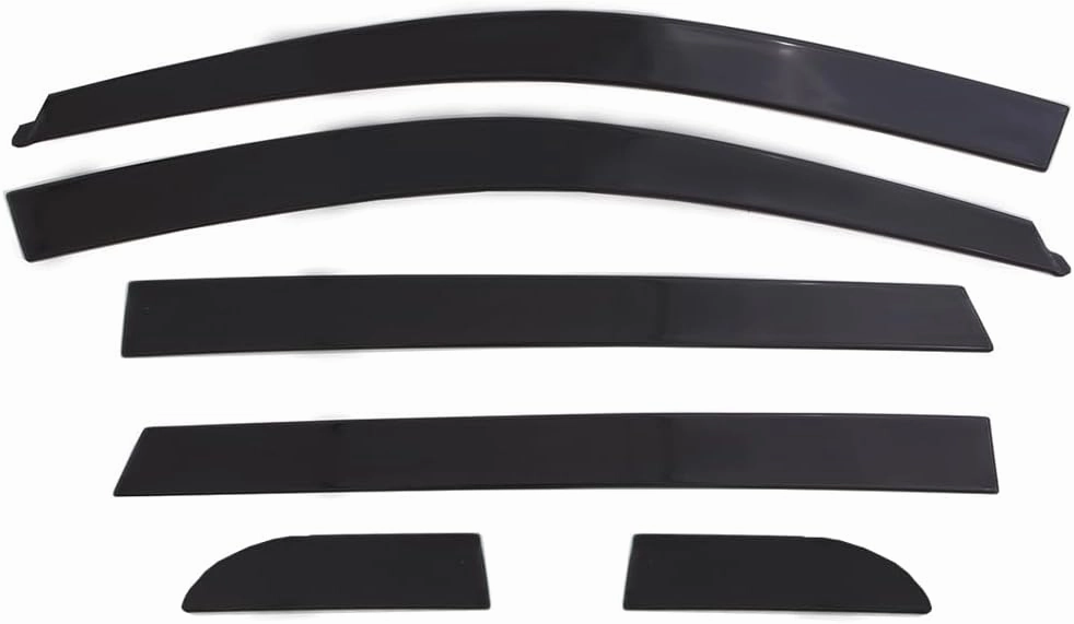Auto Ventshade [AVS] Low Profile Rain Guards for 2008 - 2011 Subaru Impreza Hatchback (Includes WRX & STI)/Outback Sport Hatchback, 6 pcs. | Window Vent Visors - Dark Smoke | 896005