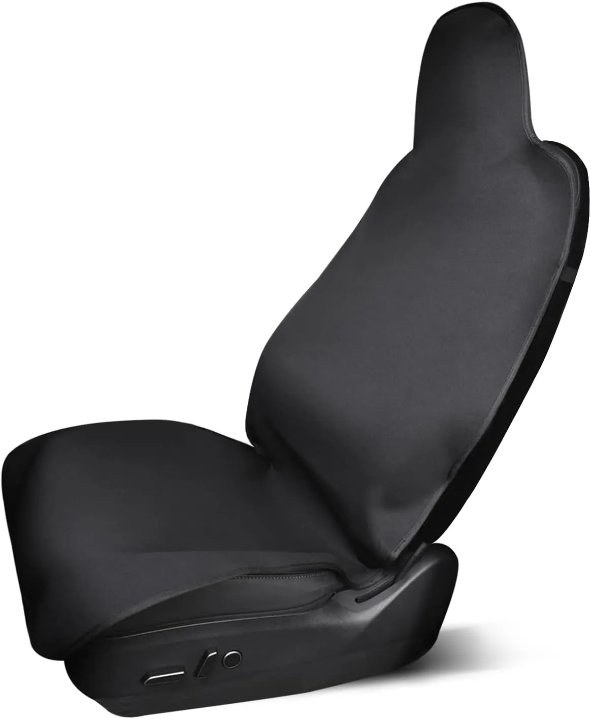 AUTOYOUTH Black Premium Universal Fit Waterproof Stain Resistant Car Seat Cover, Neoprene Non-Slip Bucket Seat Protector for Dogs & Kids, Protect Leather & Cloth Seats, Van, Truck, SUV, Auto