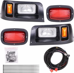 AW Golf Cart Halogen Headlights & LED Tail Lights Kit DS Cart Lights, Only Compatible With Golf Cart Club Car DS 1993-UP Model