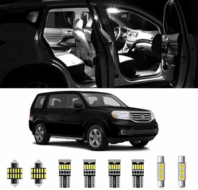 AWALITED 17pcs Pilot Interior LED Lights Kit Super Bright LED Map Dome Light Bulbs for 2009 2010 2011 2012 2013 2014 2015 Honda Pilot All Models