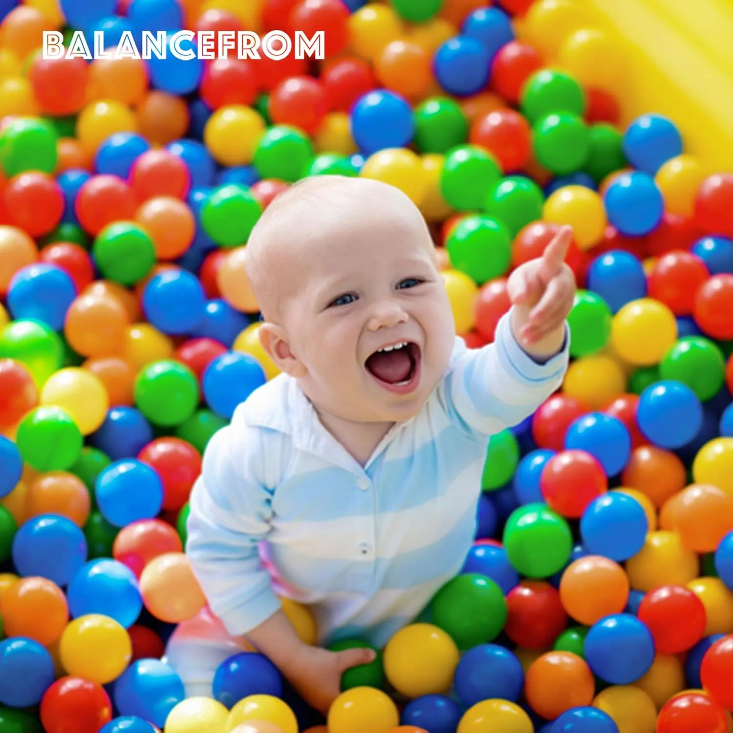 BalanceFrom Play Pit Balls, Kids Plastic Toy Balls for Playpen, Bounce House, or Pool