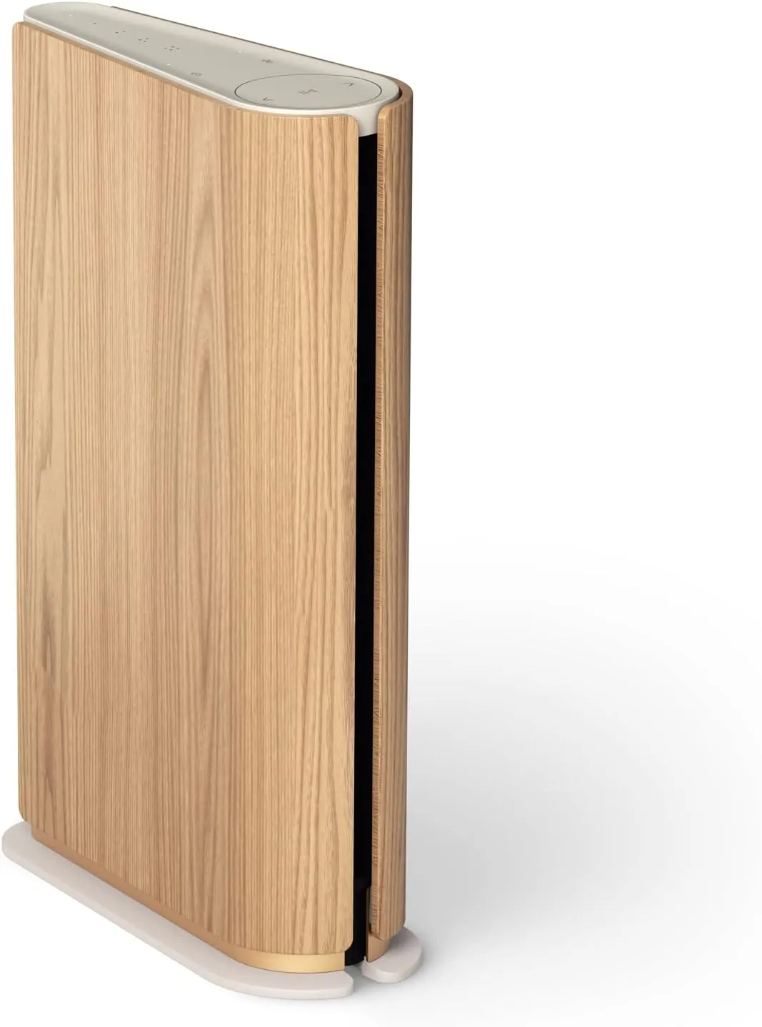 Bang & Olufsen Beosound Emerge Bookshelf Wi-Fi Speaker, Gold Tone/Light Oak