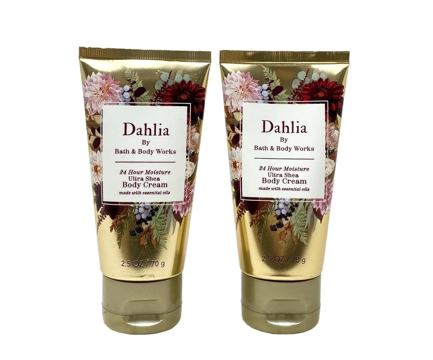 Bath & Body Works Dahlia 2 Pack Travel Size Ultra Shea Body Cream Set - 2.5 oz / 70 g each