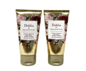 Bath & Body Works Dahlia 2 Pack Travel Size Ultra Shea Body Cream Set - 2.5 oz / 70 g each