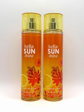 Bath and Body Work Hello Sunshine Fine Fragrance Mist, Citrus Floral Scent, 8 fl oz, Set of 2