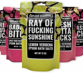 Bath Salt Gift Set for Women – 3-Pack of 12oz Aromatherapy Soaks – Relaxation Spa Gift – Sweet Raspberry, Lemon Verbena, Tropical Scented