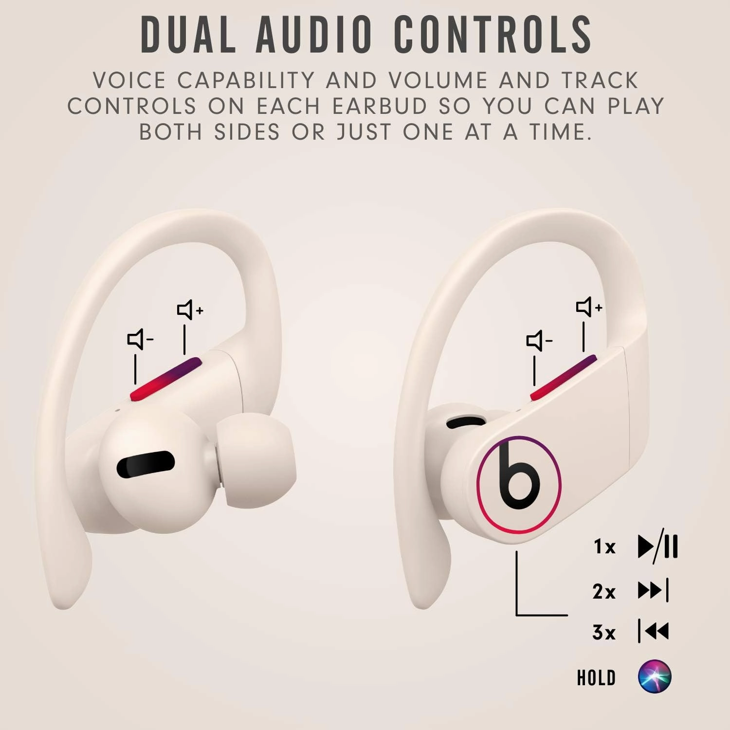 Beats Powerbeats Pro Wireless Earbuds - Apple H1 Headphone Chip, Class 1 Bluetooth Headphones, 9 Hours of Listening Time, Sweat Resistant, Built-in Microphone - Ivory