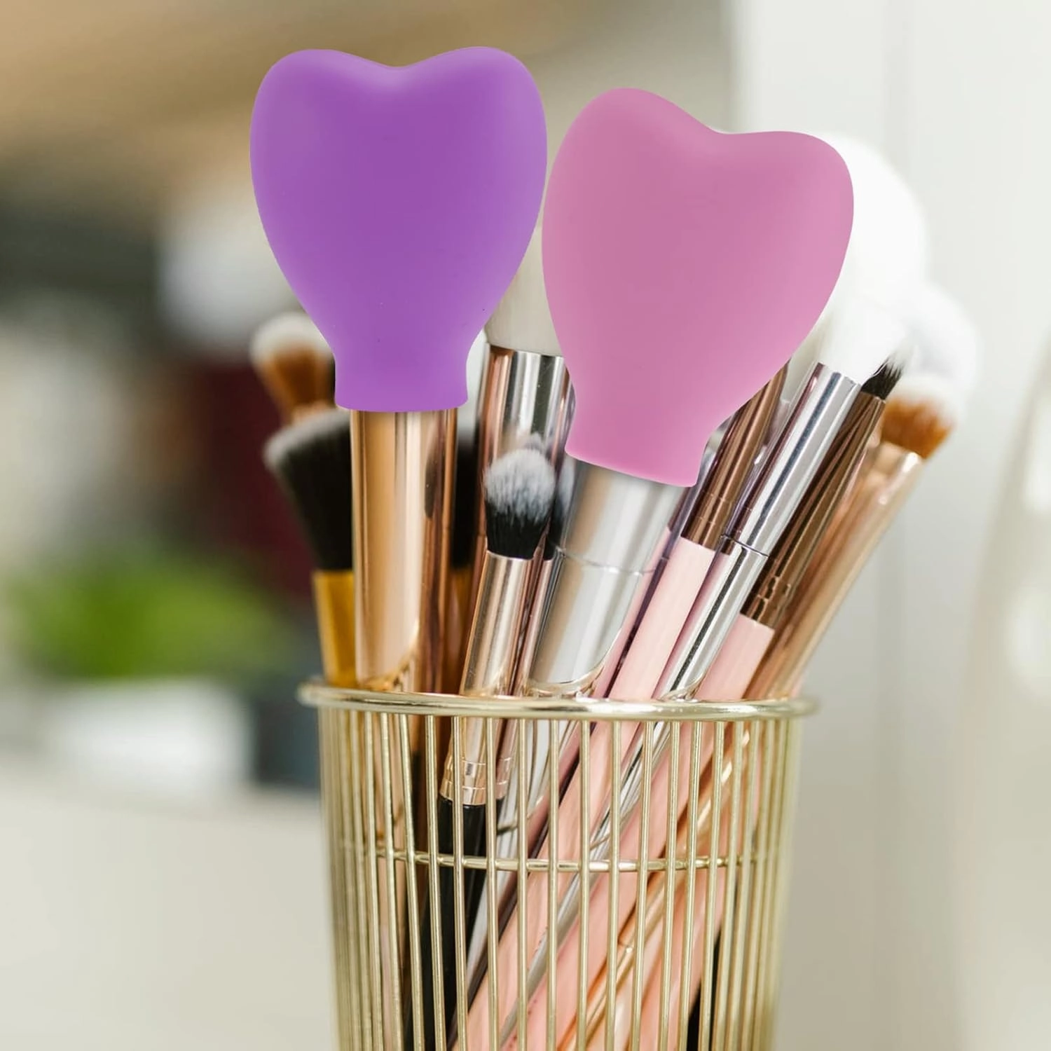Beaupretty 30pcs Makeup Brush Silicone Protective Caps for Makeup Brushes Practical for Storage Fits Various Portable Design