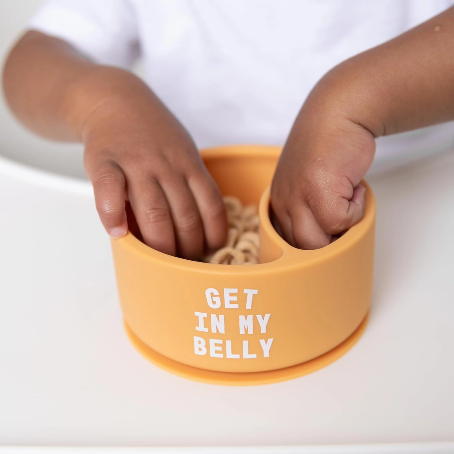 Bella Tunno Bowl and Spoon Baby Feeding Set – Suction Bowl and Baby Spoon for Toddlers and Kids, Baby Led Weaning Spoons and Bowls with Non-Toxic, BPA Free Silicone, Get in my Belly/Meal Monster