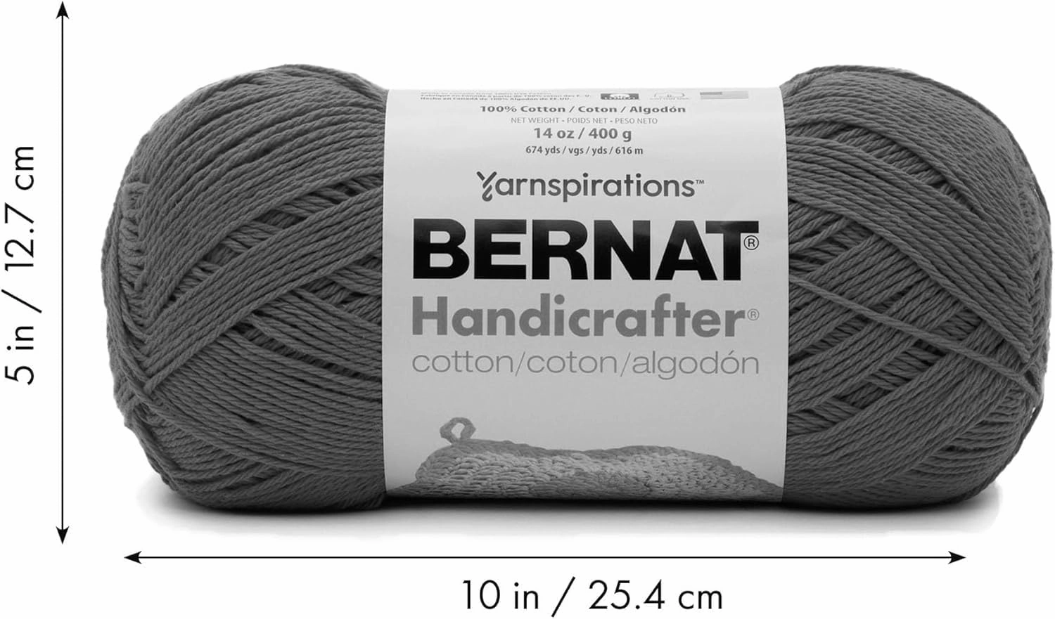 Bernat Handicrafter Cotton Yarn, Gauge 4 Medium Worsted, Sonoma Print