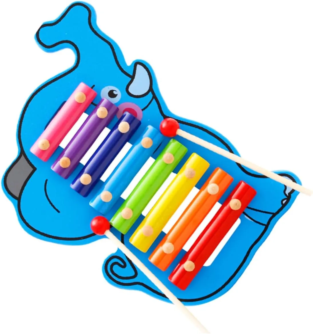 BESPORTBLE 1 Set Wooden Educational Percussion Set Eight Tone Xylophone Musical Instrument for Boy Girl and Engaging Percussion Instrument for Developmental Play and Parent Interaction