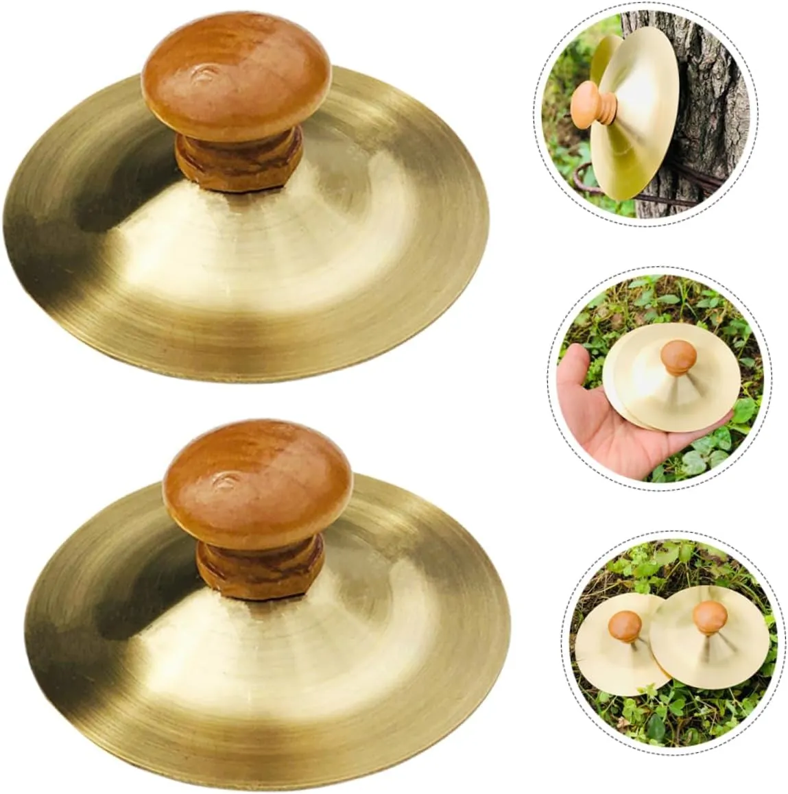 BESPORTBLE 5sets Boys and Girls Musical Instrument Mini Hand Cymbals Set Made of Perfect for Toddlers Small Cymbals Boys and Girls Bells 2pcs*5