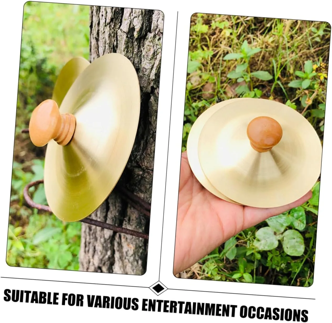 BESPORTBLE 5sets Boys and Girls Musical Instrument Mini Hand Cymbals Set Made of Perfect for Toddlers Small Cymbals Boys and Girls Bells 2pcs*5