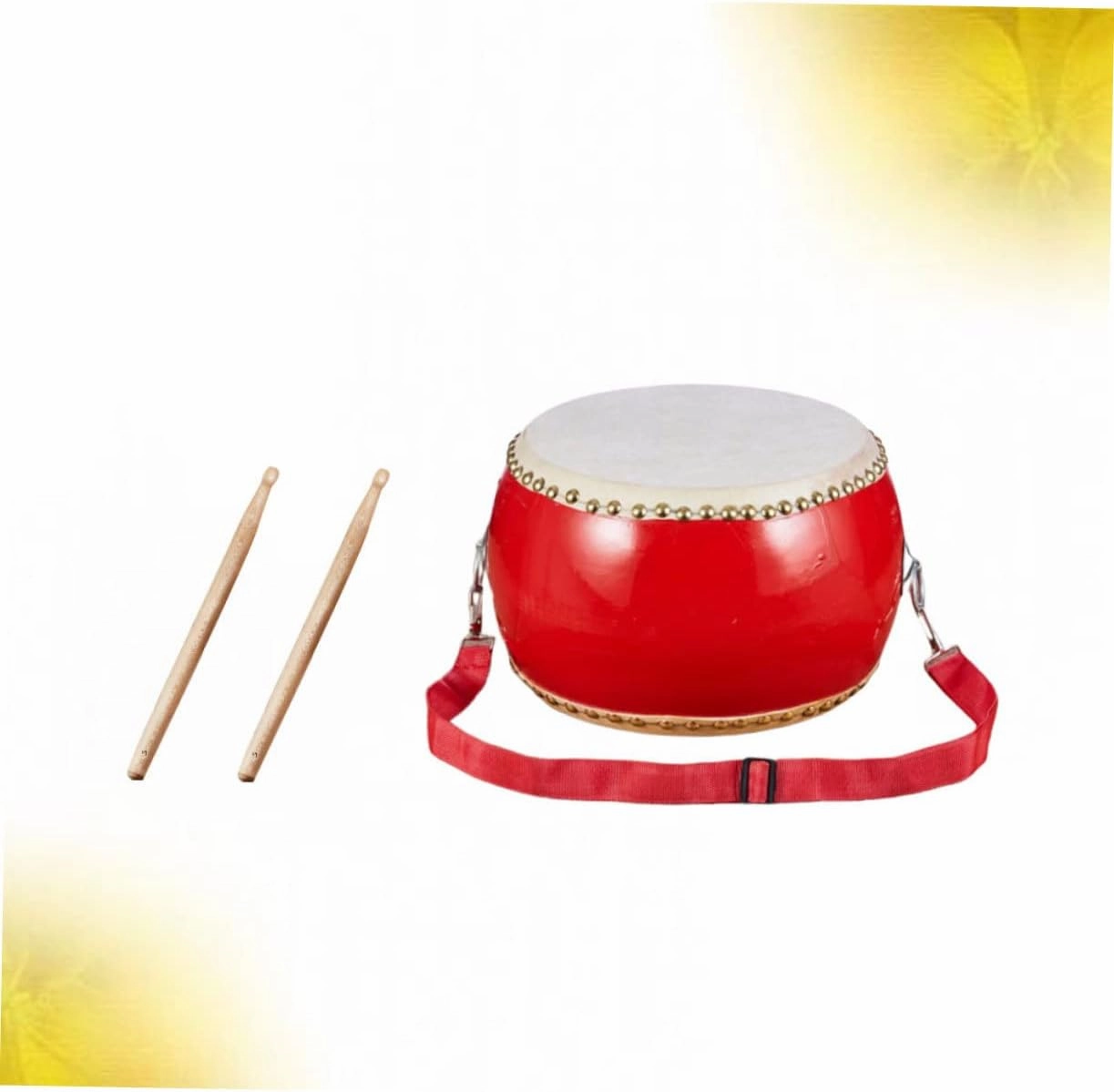BESPORTBLE Drum Percussion Instrument for Music with Sticks and Straps Promotes Hand Eye Coordination and Musical Development