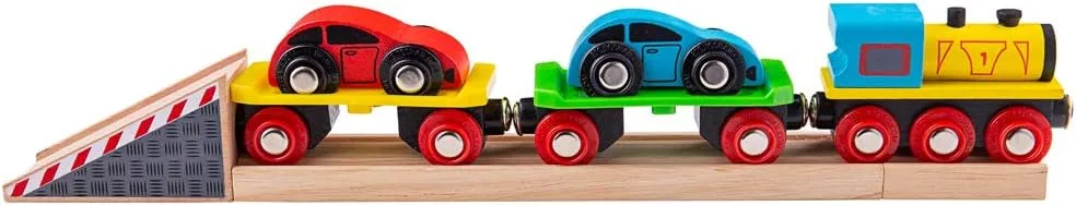 Bigjigs Rail Wooden Car Loader - Other Major Rail Brands are Compatible