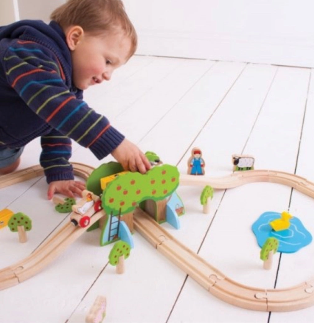 BigJigs Rail My First Train Set - Farm 44 pieces