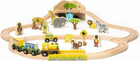 Bigjigs Rail Safari Train Set - 38 Play Pieces