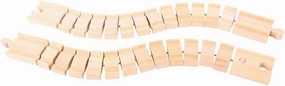 Bigjigs Rail Wooden Crazy Train Track (2 pk) - Compatible with Bigjigs Train Sets and Most Wooden Train Set Brands, Quality Bigjigs Train Accessories