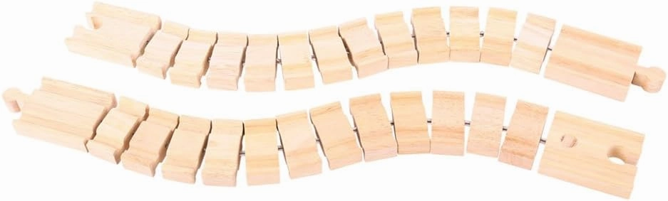 Bigjigs Rail Wooden Crazy Train Track (2 pk) - Compatible with Bigjigs Train Sets and Most Wooden Train Set Brands, Quality Bigjigs Train Accessories
