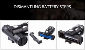 Bike Light Set - Battery Upgraded Version Portable Waterproof Front Headlight with 300LM,Three Kinds Adjustable Lighting Modes,Easy to Fit,Suitable for Any Bicycle