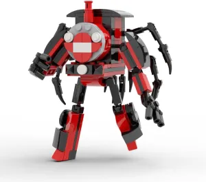 Black-red Spider Train Mech Warrior 199 Pieces Building Toys Set MOC Build for Age 18 
