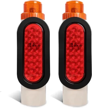 Boat Trailer Guide Lights 2025 Upgrade Post Pipe Tail for Turn Signal Brake Marker Reverse Pole Light IP67 Waterproof