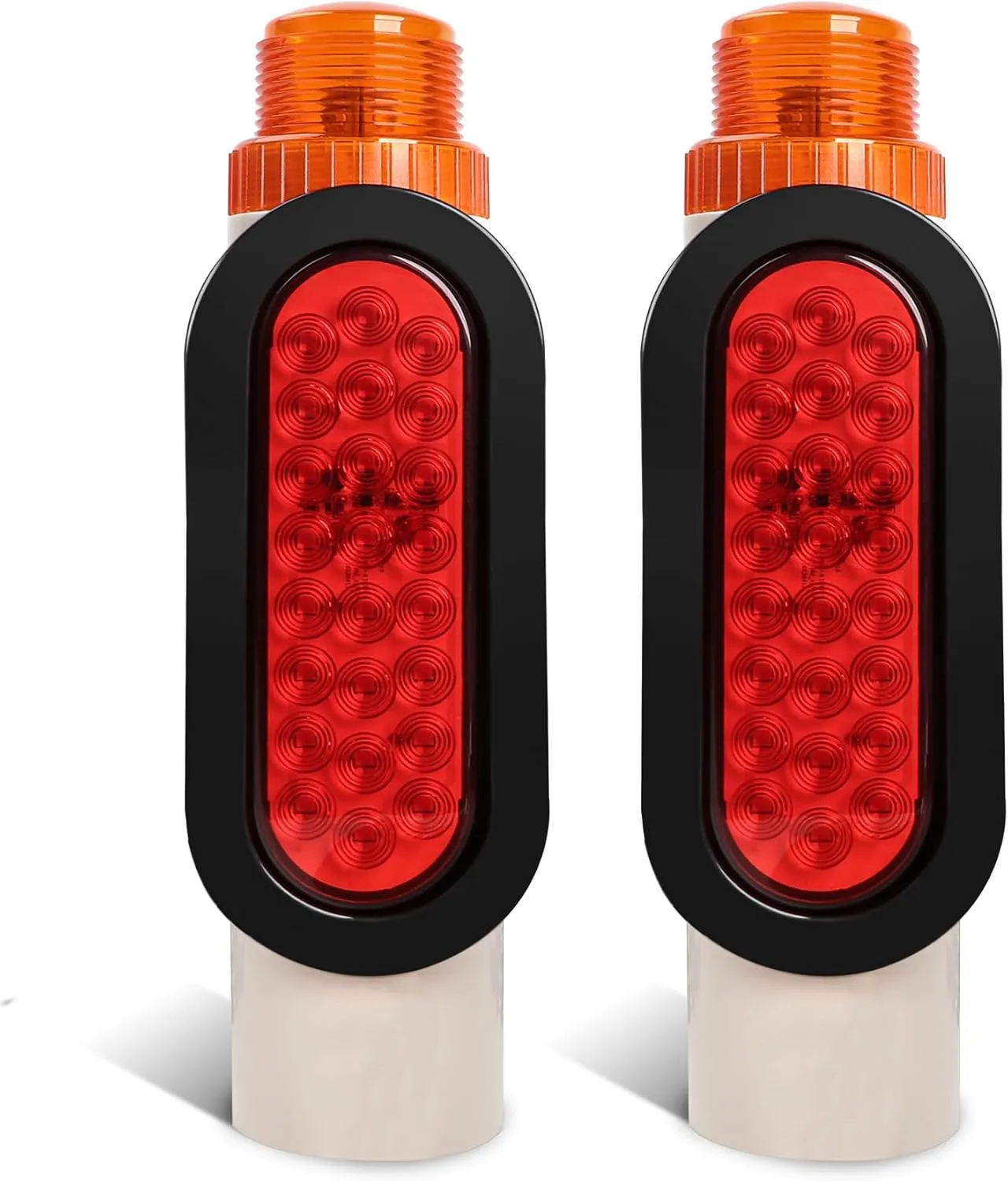 Boat Trailer Guide Lights 2025 Upgrade Post Pipe Tail for Turn Signal Brake Marker Reverse Pole Light IP67 Waterproof