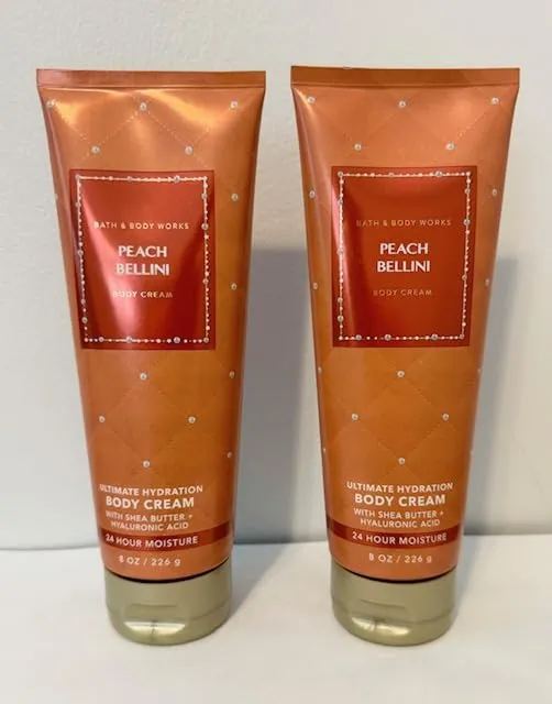 Body Care - BBWs Peach Bellini Ultimate Hydration Body Cream (8 oz) 2-piece Body Care Set