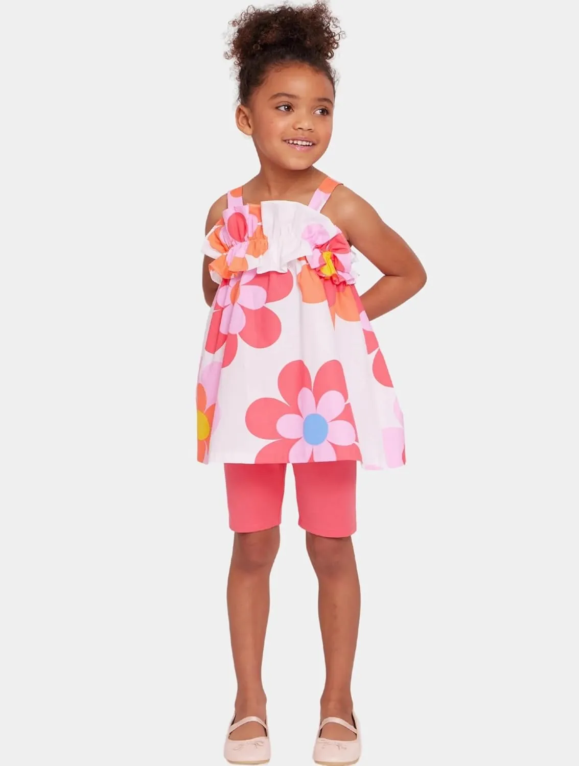 Bonnie Jean Girls Size 12M-16 Bright Floral Top Short Set