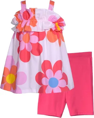 Bonnie Jean Girls Size 12M-16 Bright Floral Top Short Set